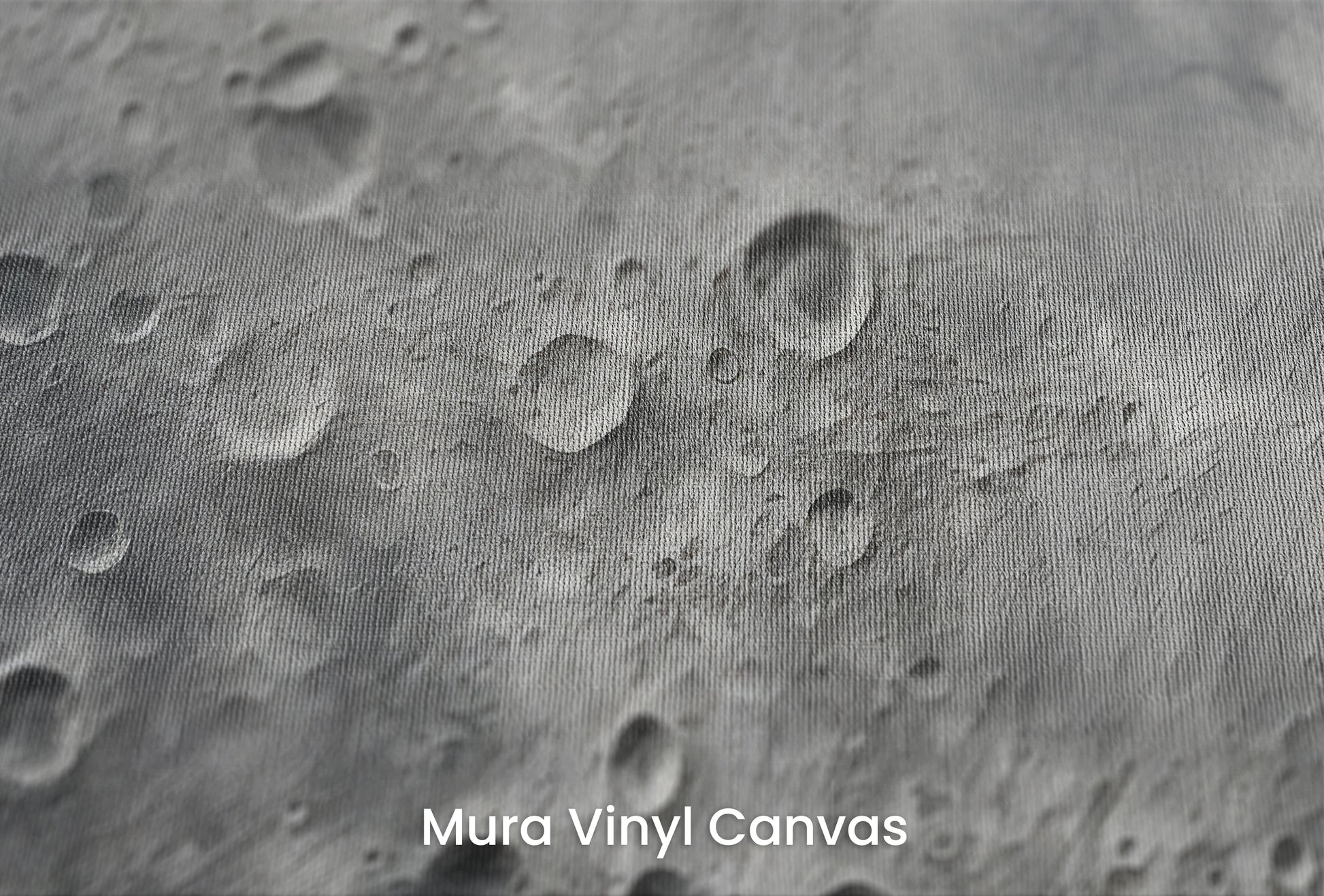 Zbliżenie na artystyczną fototapetę o nazwie Moon's Monochrome 2 na podłożu Mura Vinyl Canvas - faktura naturalnego płótna.