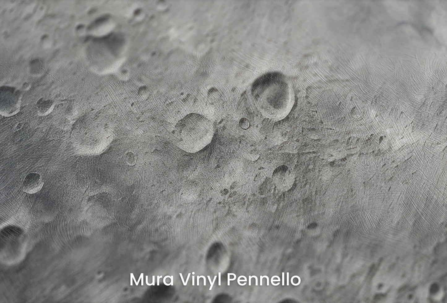 Zbliżenie na artystyczną fototapetę o nazwie Moon's Monochrome 2 na podłożu Mura Vinyl Pennello - faktura pociągnięć pędzla malarskiego.