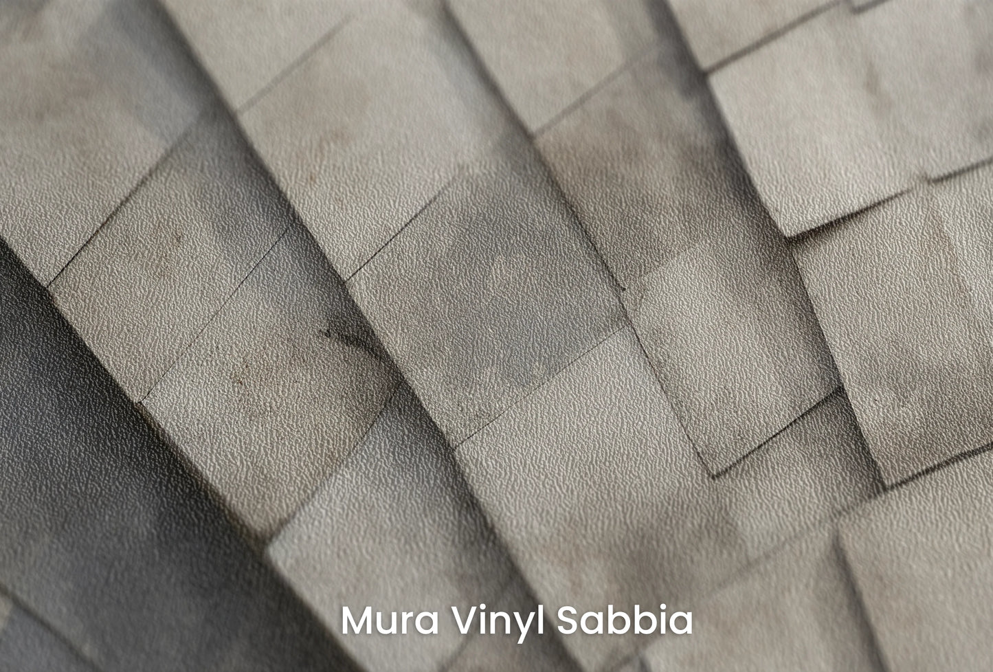 Zbliżenie na artystyczną fototapetę o nazwie Stone Fan na podłożu Mura Vinyl Sabbia struktura grubego ziarna piasku.