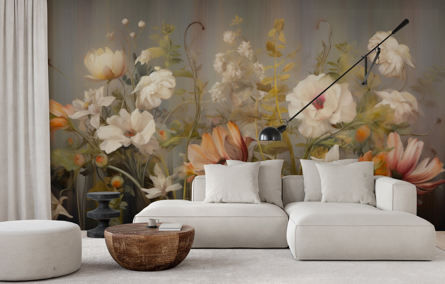 Fototapeta o nazwie Misty Floral Canvas użyta w aranzacji wnętrza.