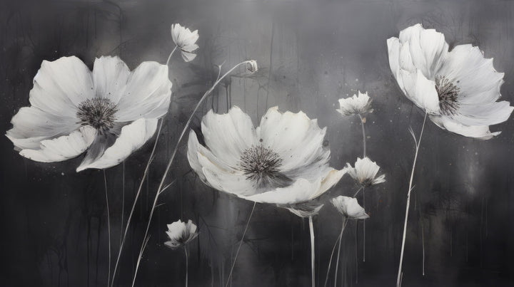 Prezentacja całego wzoru fototapety o nazwie ETHEREAL NOCTURNE BLOOMS