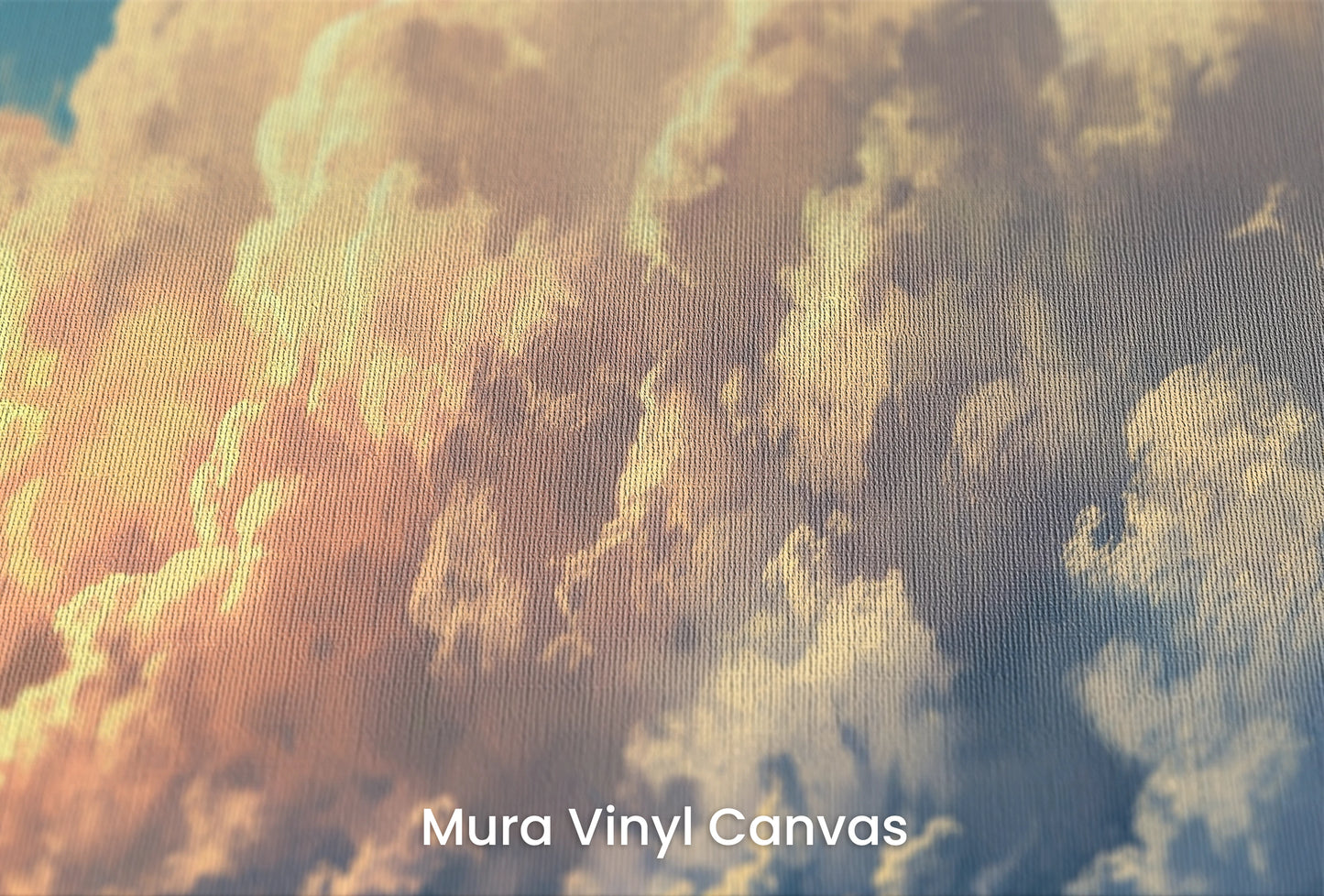 Zbliżenie na artystyczną fototapetę o nazwie Golden Harvest na podłożu Mura Vinyl Canvas - faktura naturalnego płótna.