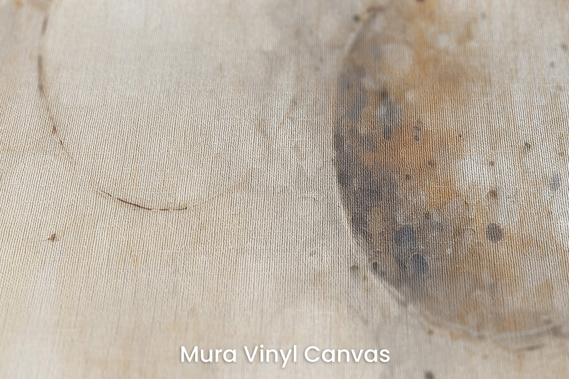 Zbliżenie na artystyczną fototapetę o nazwie ETHEREAL SPHERES na podłożu Mura Vinyl Canvas - faktura naturalnego płótna.