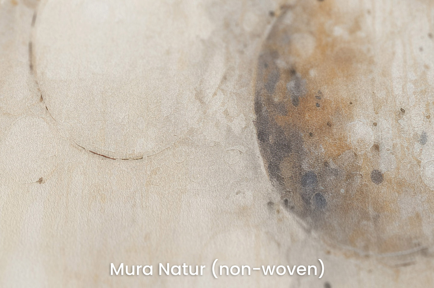Zbliżenie na artystyczną fototapetę o nazwie ETHEREAL SPHERES na podłożu Mura Natur (non-woven) - naturalne i ekologiczne podłoże.