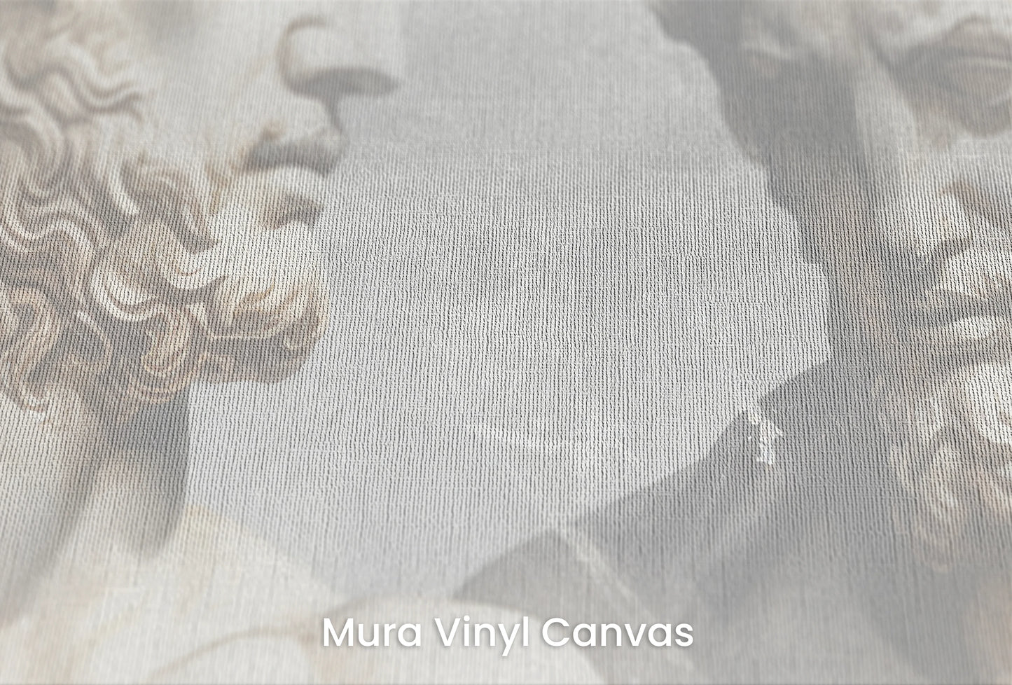 Zbliżenie na artystyczną fototapetę o nazwie Majesty of Thought na podłożu Mura Vinyl Canvas - faktura naturalnego płótna.