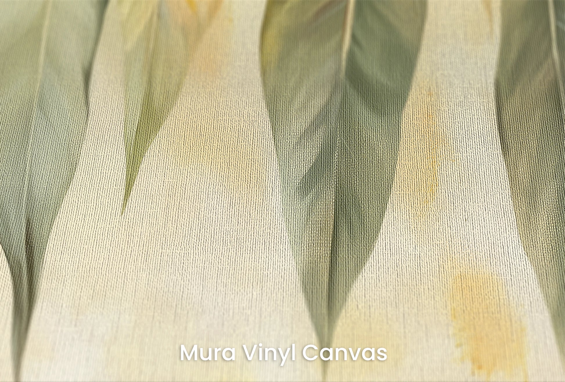 Zbliżenie na artystyczną fototapetę o nazwie Gentle Cascade na podłożu Mura Vinyl Canvas - faktura naturalnego płótna.