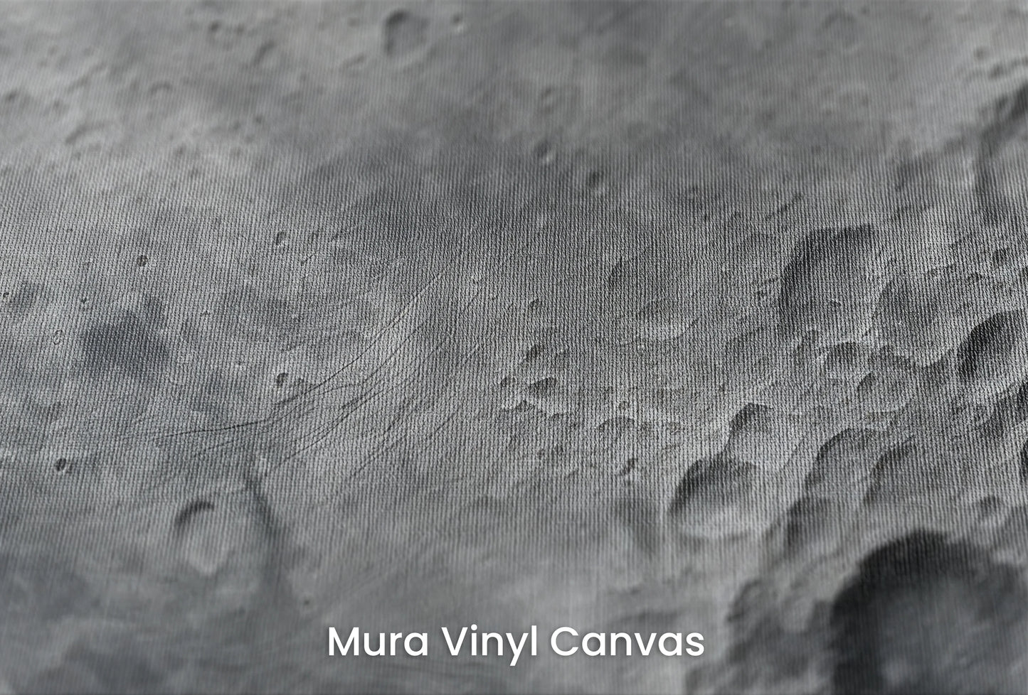 Zbliżenie na artystyczną fototapetę o nazwie Lunar Detail na podłożu Mura Vinyl Canvas - faktura naturalnego płótna.