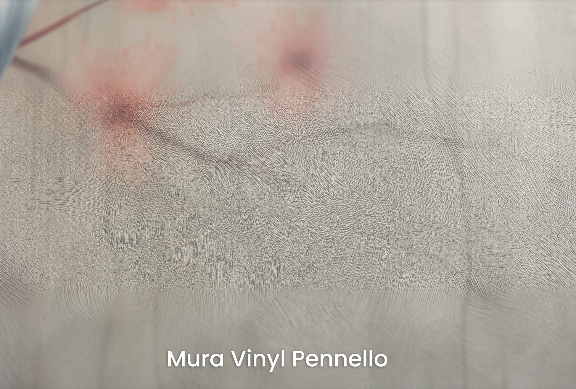 Zbliżenie na artystyczną fototapetę o nazwie Peaceful Heron na podłożu Mura Vinyl Pennello - faktura pociągnięć pędzla malarskiego.