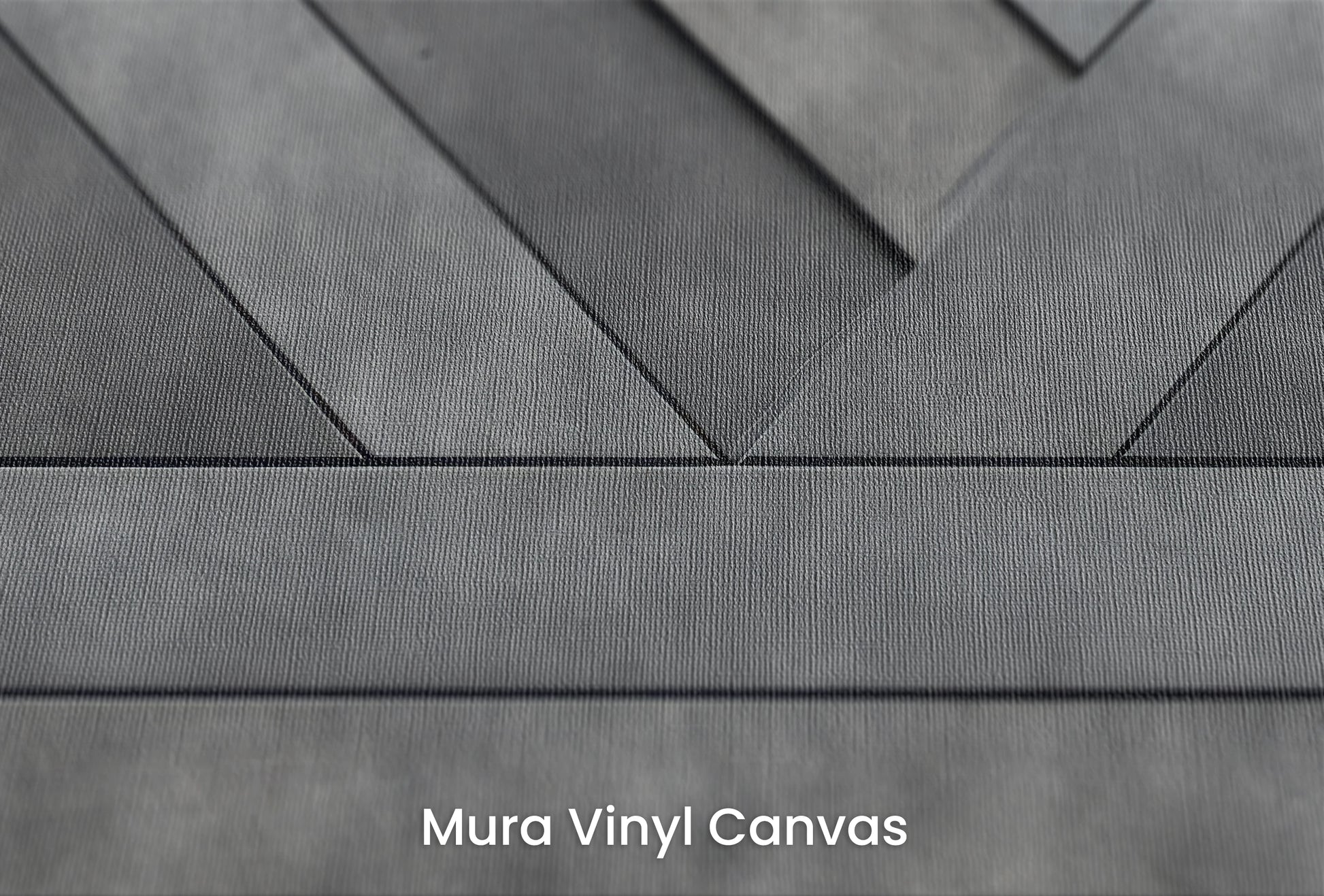 Zbliżenie na artystyczną fototapetę o nazwie Geometric Weave na podłożu Mura Vinyl Canvas - faktura naturalnego płótna.