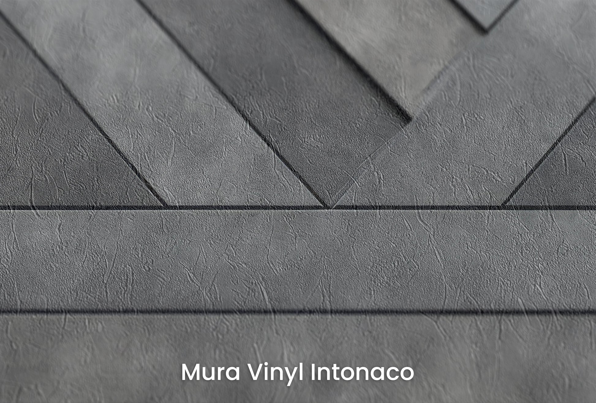 Zbliżenie na artystyczną fototapetę o nazwie Geometric Weave na podłożu Mura Vinyl Intonaco - struktura tartego tynku.