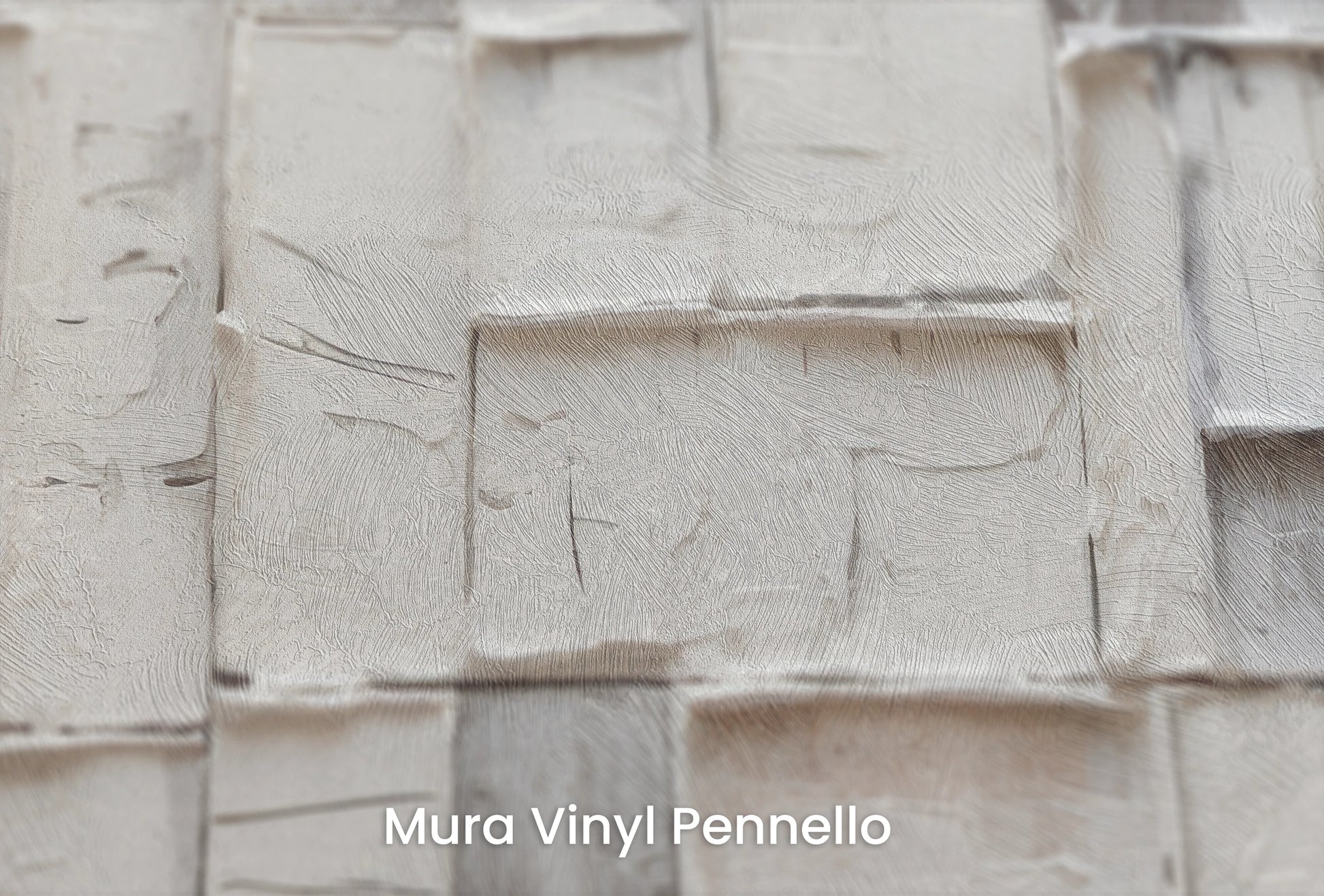Zbliżenie na artystyczną fototapetę o nazwie Plaster Elegance na podłożu Mura Vinyl Pennello - faktura pociągnięć pędzla malarskiego.