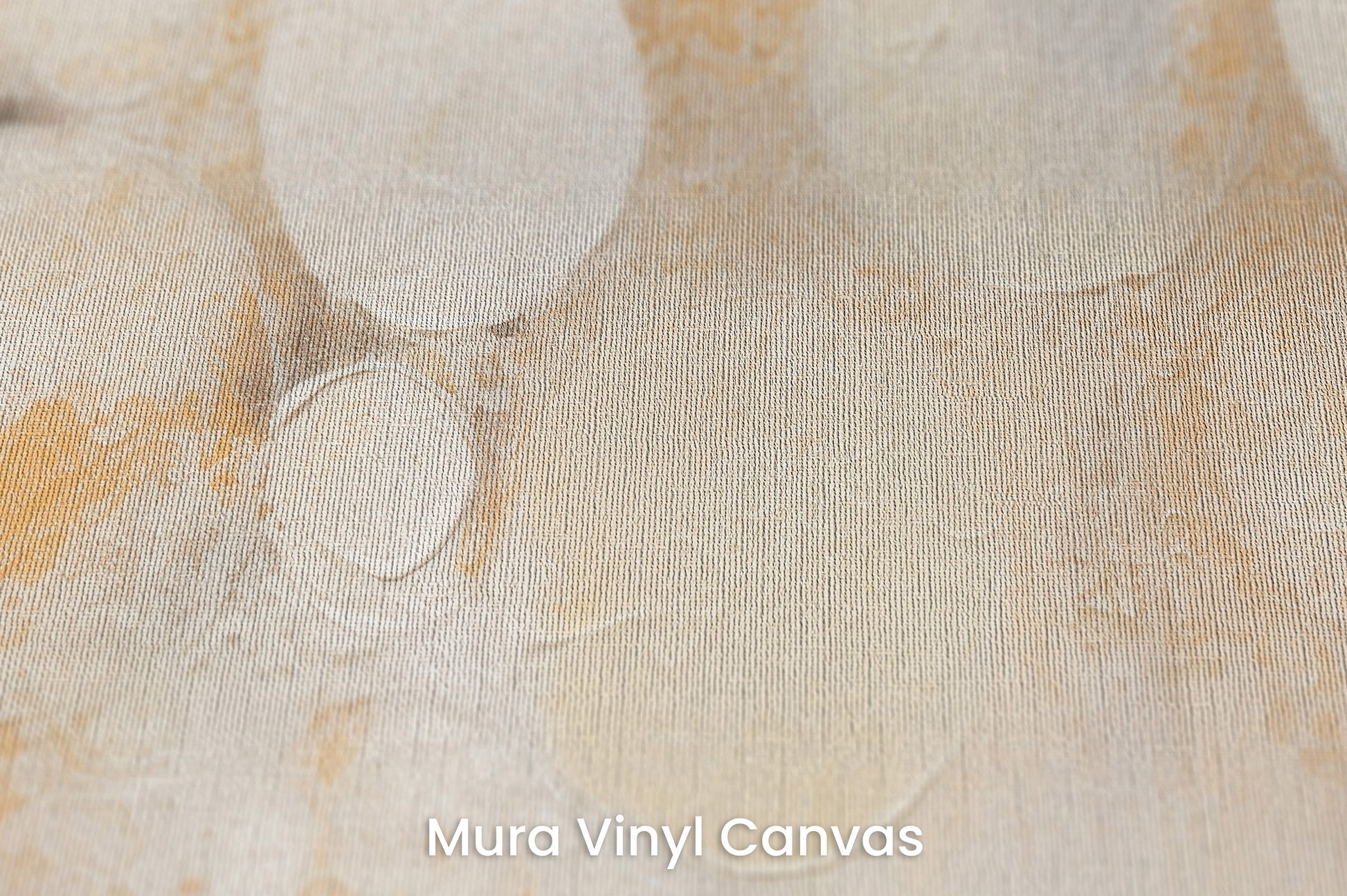 Zbliżenie na artystyczną fototapetę o nazwie LUMINOUS CONSTELLATION na podłożu Mura Vinyl Canvas - faktura naturalnego płótna.