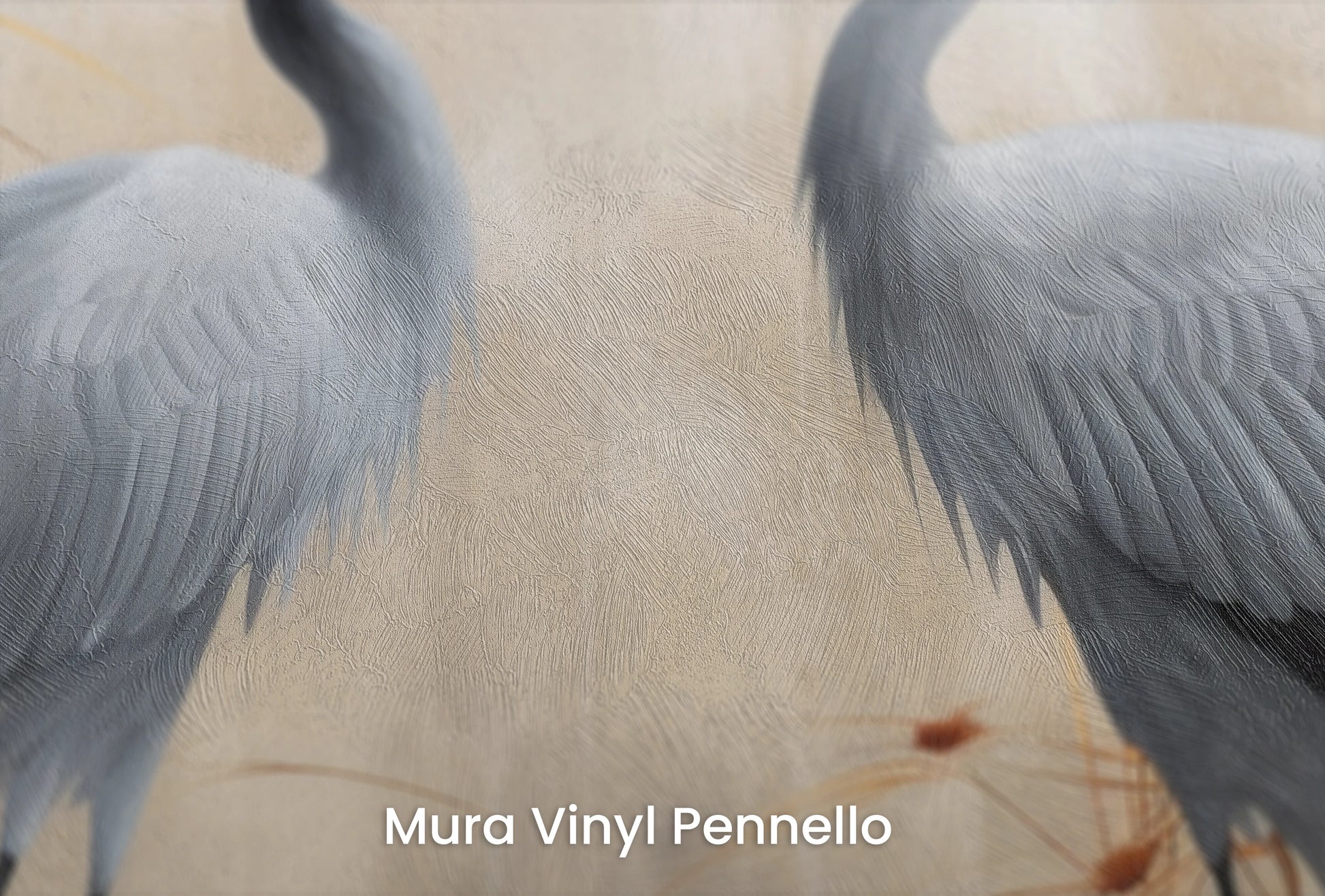 Zbliżenie na artystyczną fototapetę o nazwie Eternal Grace na podłożu Mura Vinyl Pennello - faktura pociągnięć pędzla malarskiego.