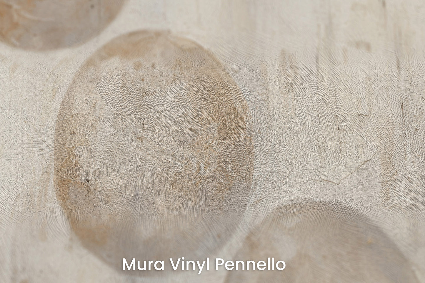Zbliżenie na artystyczną fototapetę o nazwie SPHERICAL HARMONY ABSTRACT na podłożu Mura Vinyl Pennello - faktura pociągnięć pędzla malarskiego.