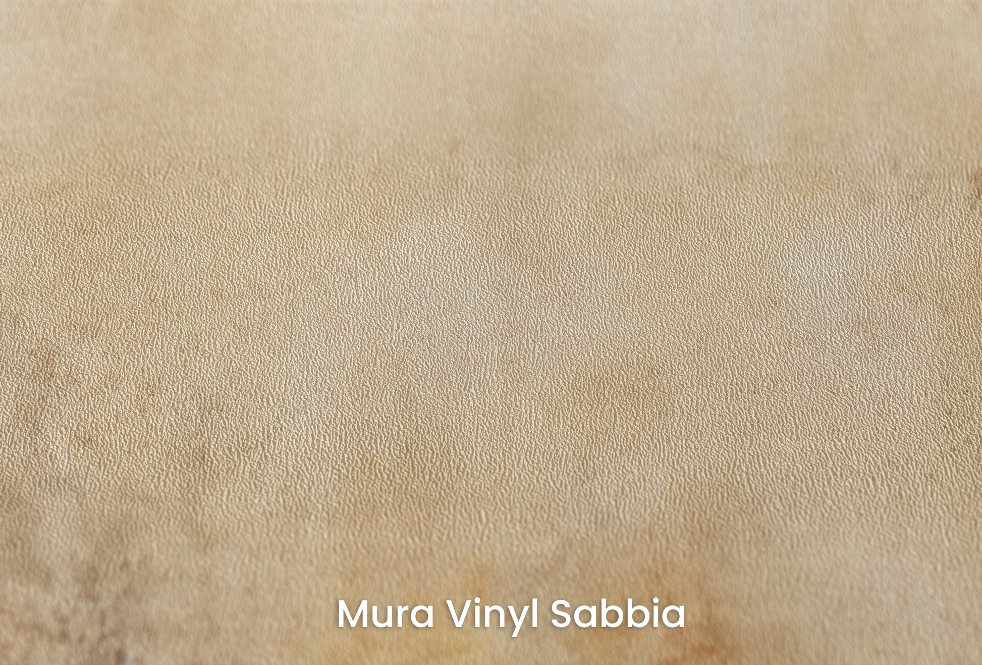 Zbliżenie na artystyczną fototapetę o nazwie AMBIENT OCHRE MIST na podłożu Mura Vinyl Sabbia struktura grubego ziarna piasku.