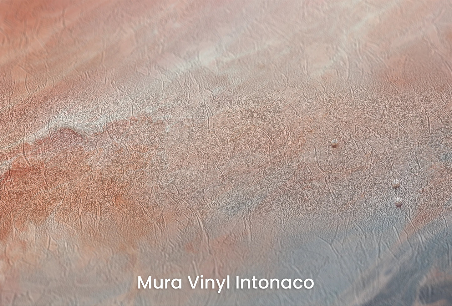 Zbliżenie na artystyczną fototapetę o nazwie Venusian Skies na podłożu Mura Vinyl Intonaco - struktura tartego tynku.