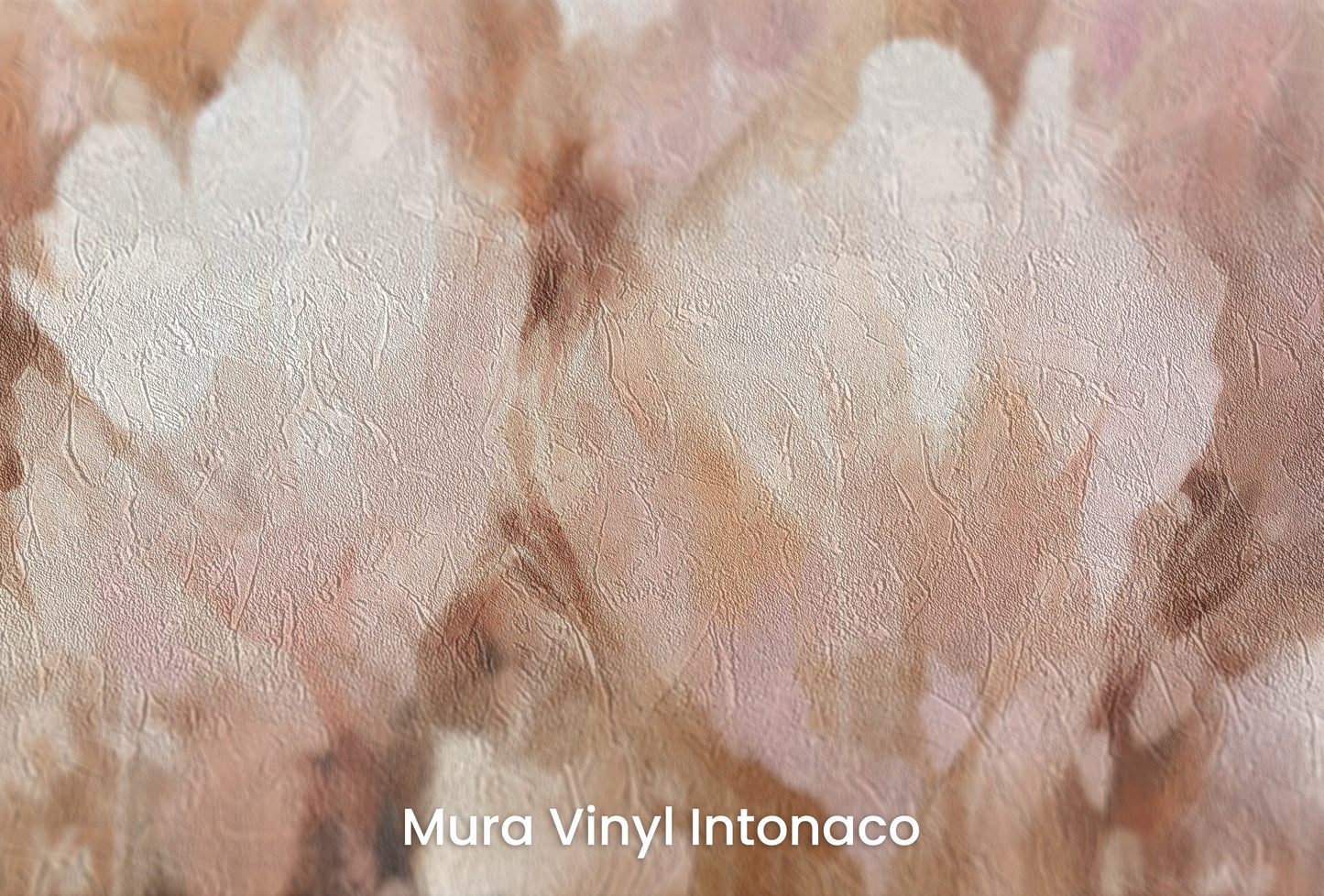 Zbliżenie na artystyczną fototapetę o nazwie Petal Whisper na podłożu Mura Vinyl Intonaco - struktura tartego tynku.