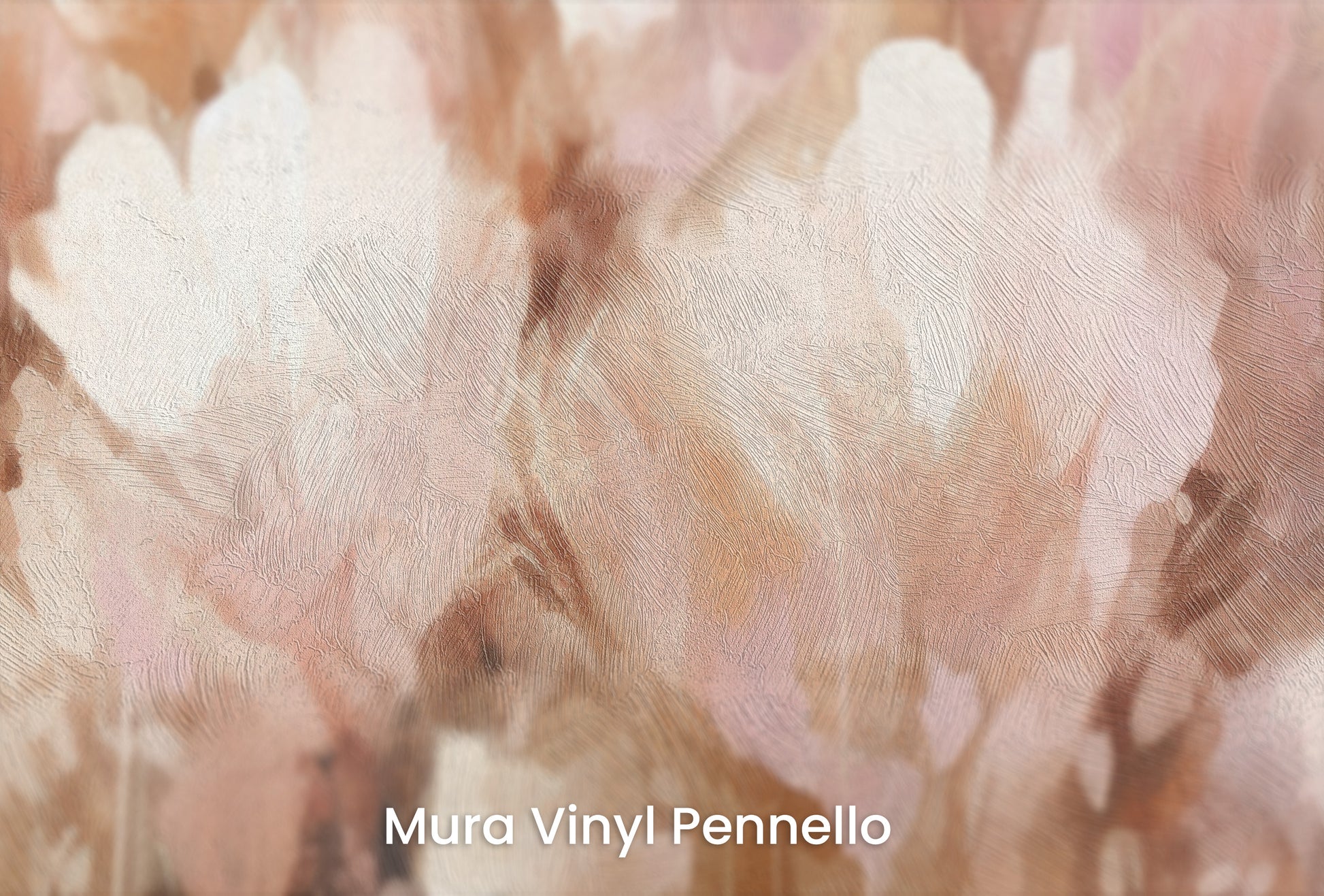 Zbliżenie na artystyczną fototapetę o nazwie Petal Whisper na podłożu Mura Vinyl Pennello - faktura pociągnięć pędzla malarskiego.