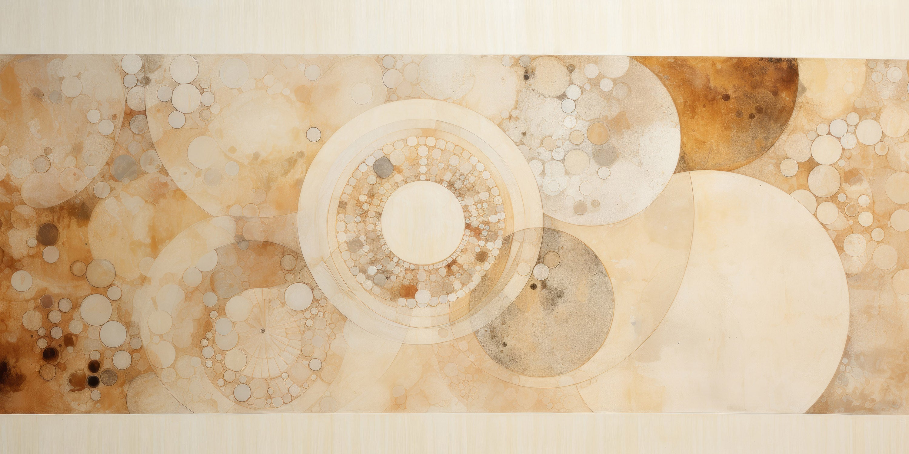 Mustervorschau: Prezentacja całego wzoru fototapety o nazwie CELESTIAL DANCE IN SEPIA TONES