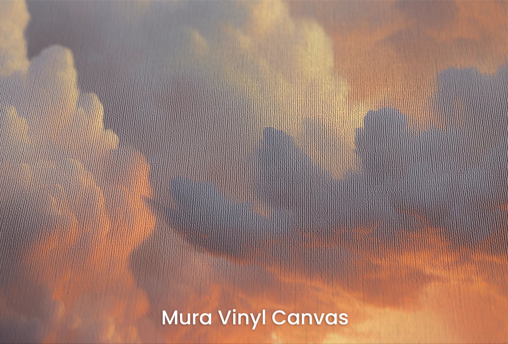 Zbliżenie na artystyczną fototapetę o nazwie Storm's Prelude na podłożu Mura Vinyl Canvas - faktura naturalnego płótna.