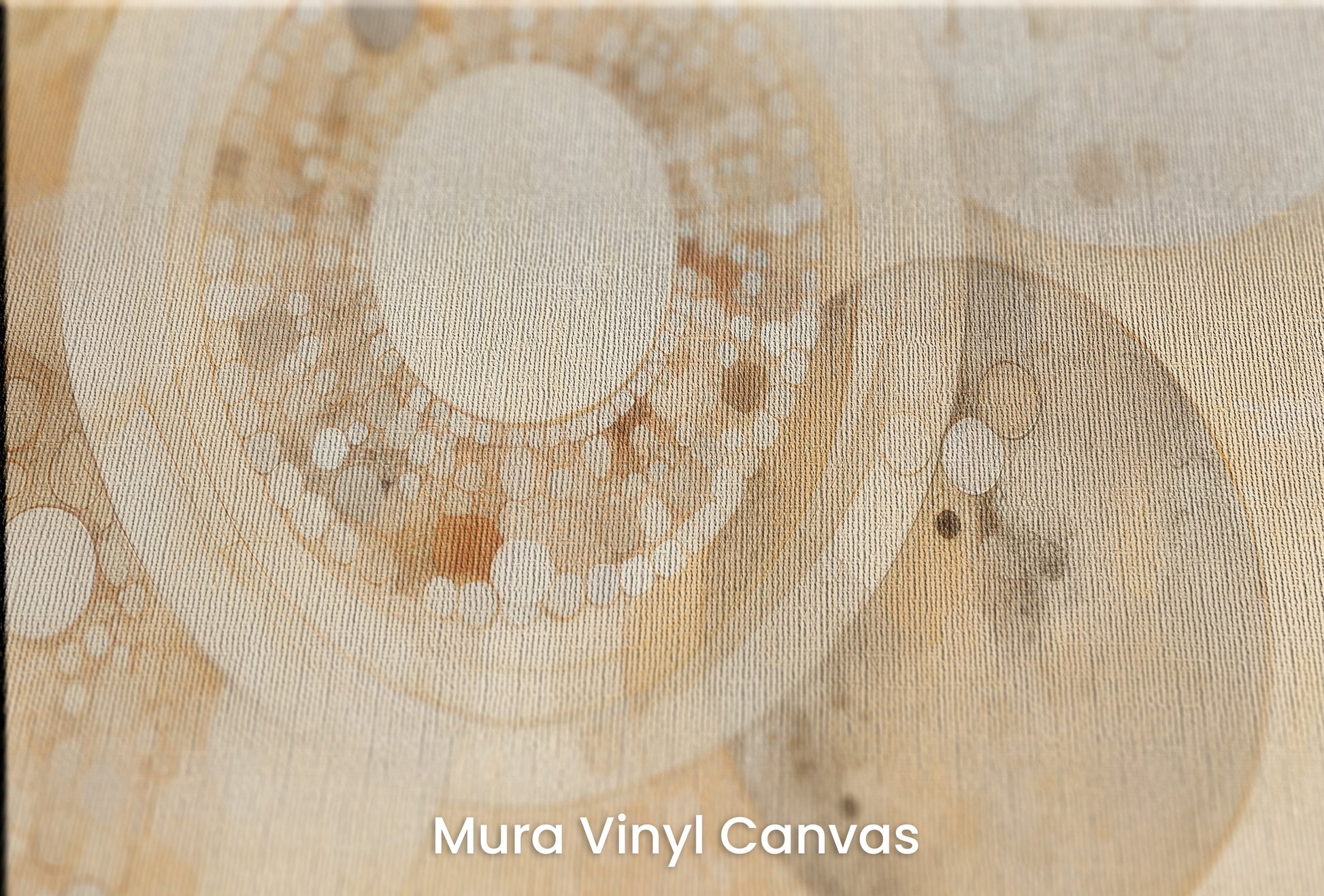 Zbliżenie na artystyczną fototapetę o nazwie CELESTIAL DANCE IN SEPIA TONES na podłożu Mura Vinyl Canvas - faktura naturalnego płótna.