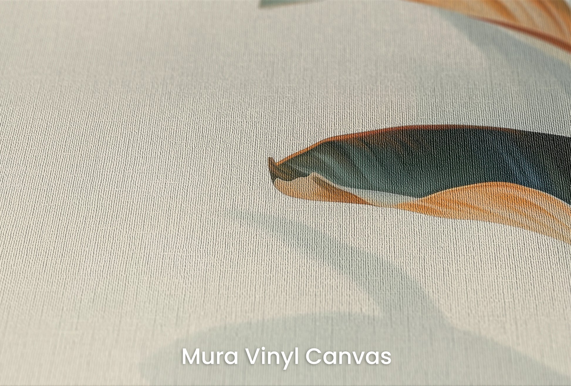 Zbliżenie na artystyczną fototapetę o nazwie Verdant Whisper na podłożu Mura Vinyl Canvas - faktura naturalnego płótna.
