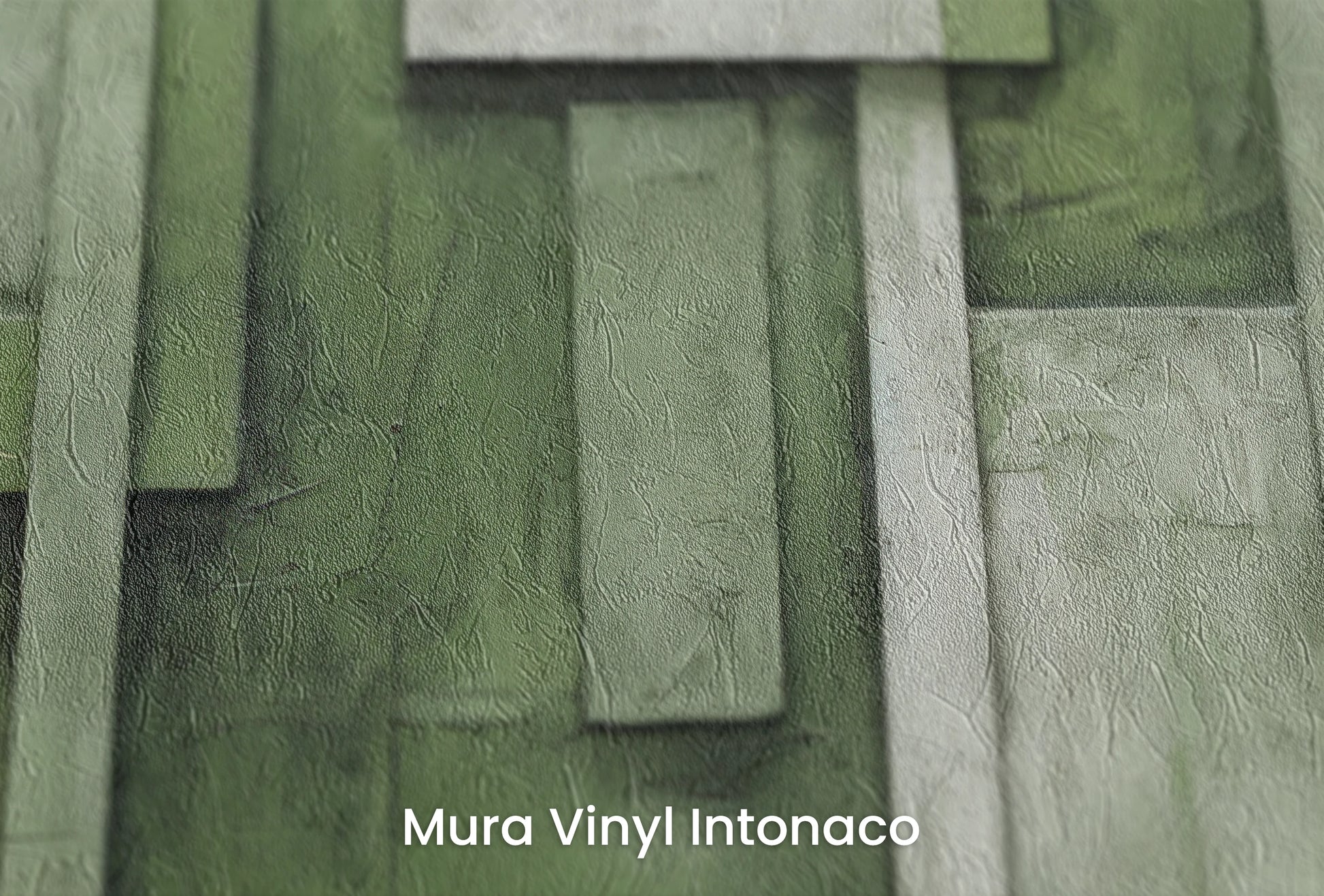 Zbliżenie na artystyczną fototapetę o nazwie Lush Labyrinth na podłożu Mura Vinyl Intonaco - struktura tartego tynku.