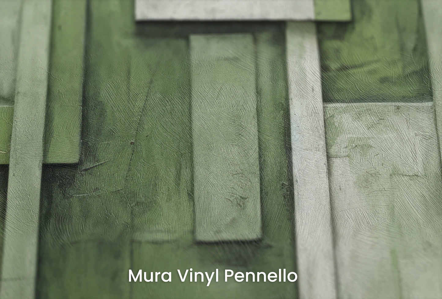 Zbliżenie na artystyczną fototapetę o nazwie Lush Labyrinth na podłożu Mura Vinyl Pennello - faktura pociągnięć pędzla malarskiego.