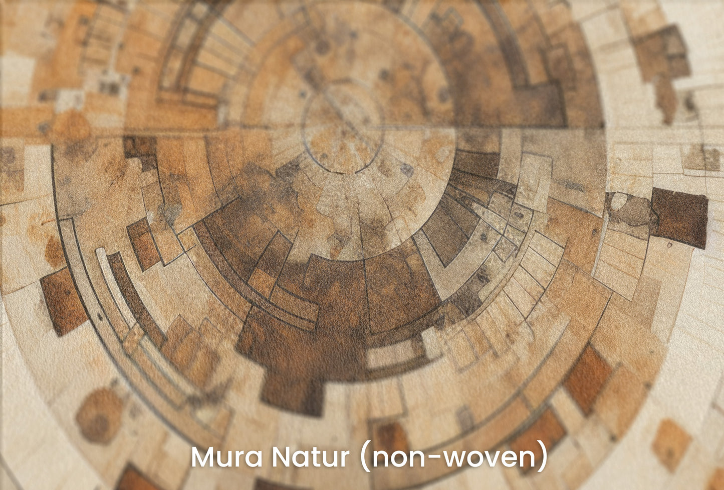 Zbliżenie na artystyczną fototapetę o nazwie ARCHAIC NAVIGATION MAP na podłożu Mura Natur (non-woven) - naturalne i ekologiczne podłoże.