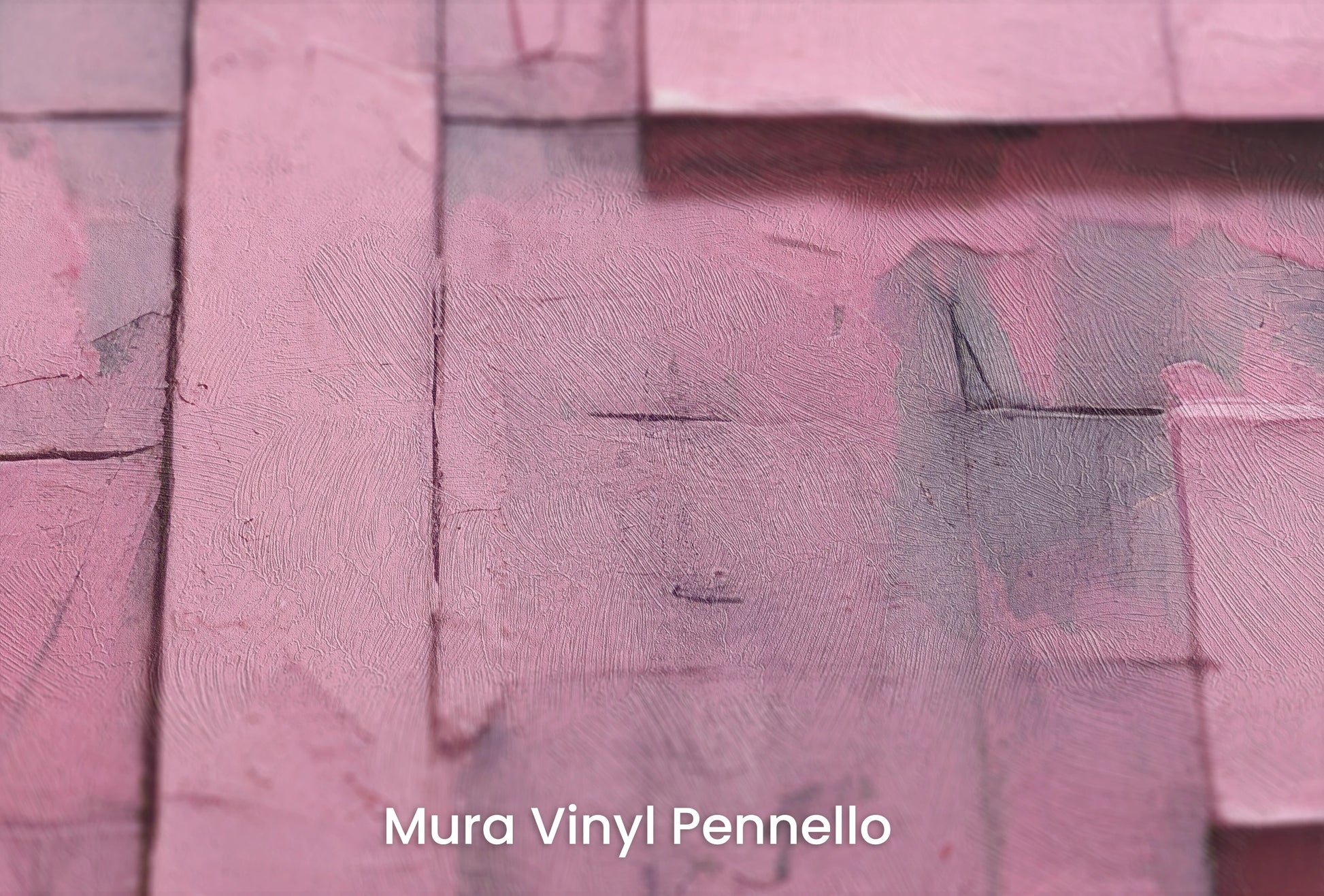 Zbliżenie na artystyczną fototapetę o nazwie Blushing Texture na podłożu Mura Vinyl Pennello - faktura pociągnięć pędzla malarskiego.