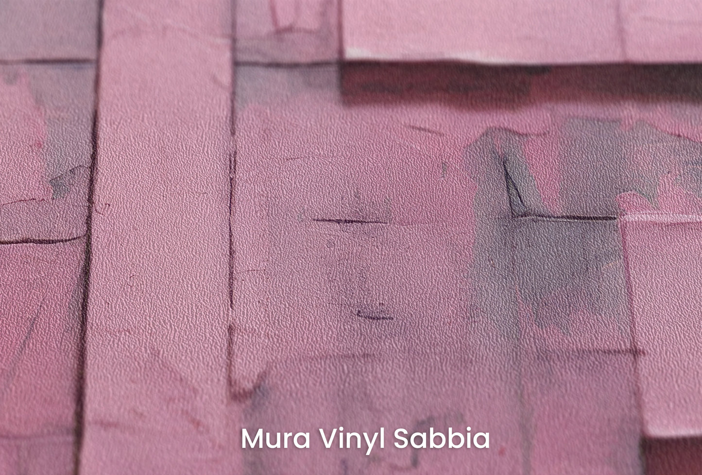 Zbliżenie na artystyczną fototapetę o nazwie Blushing Texture na podłożu Mura Vinyl Sabbia struktura grubego ziarna piasku.