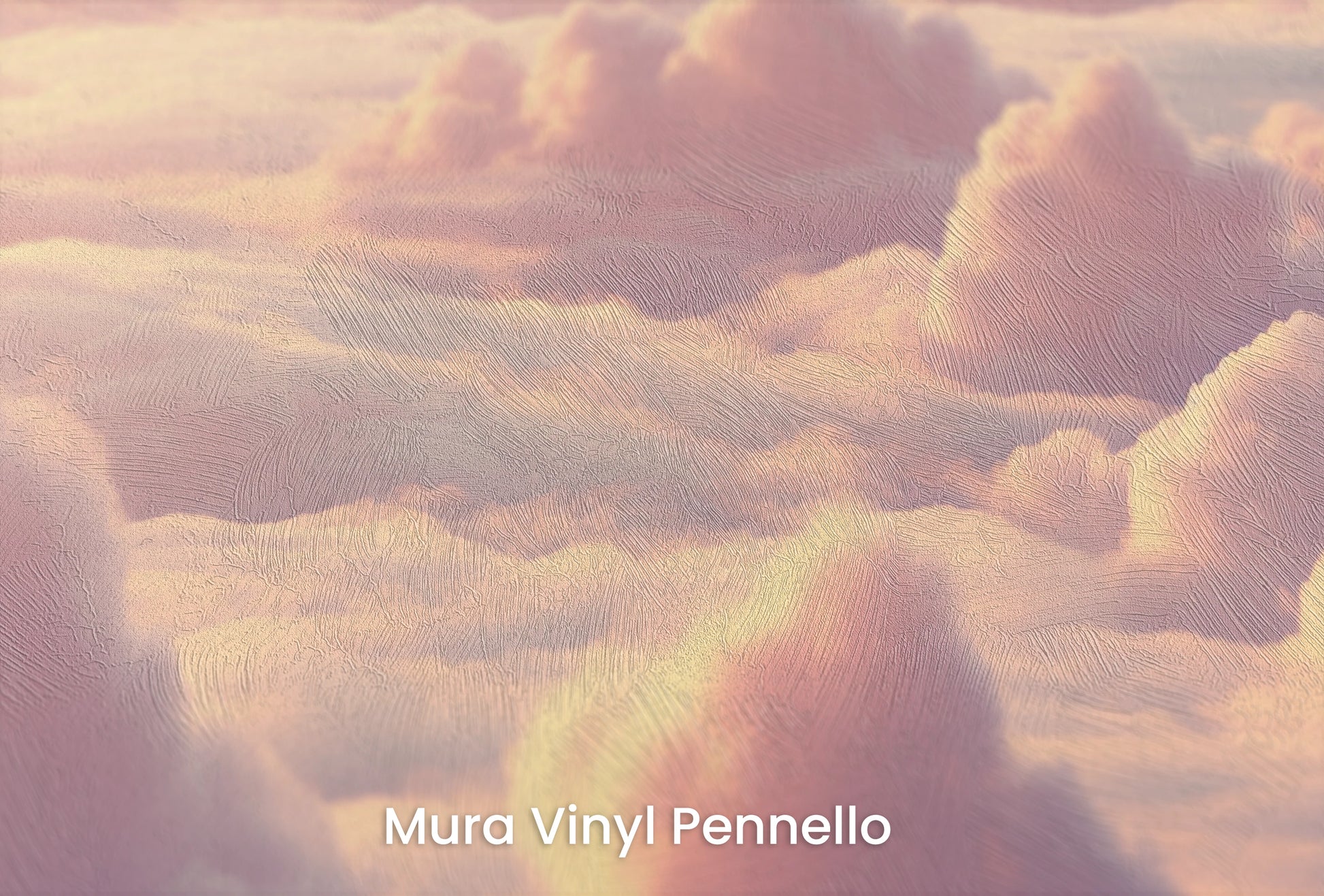 Zbliżenie na artystyczną fototapetę o nazwie Heavenly Dawn na podłożu Mura Vinyl Pennello - faktura pociągnięć pędzla malarskiego.