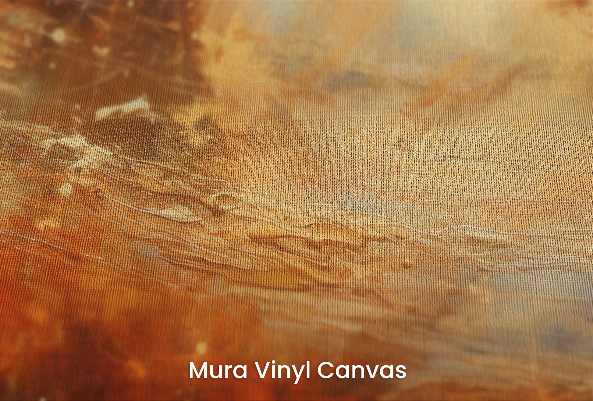 Zbliżenie na artystyczną fototapetę o nazwie Saturn's Embrace na podłożu Mura Vinyl Canvas - faktura naturalnego płótna.