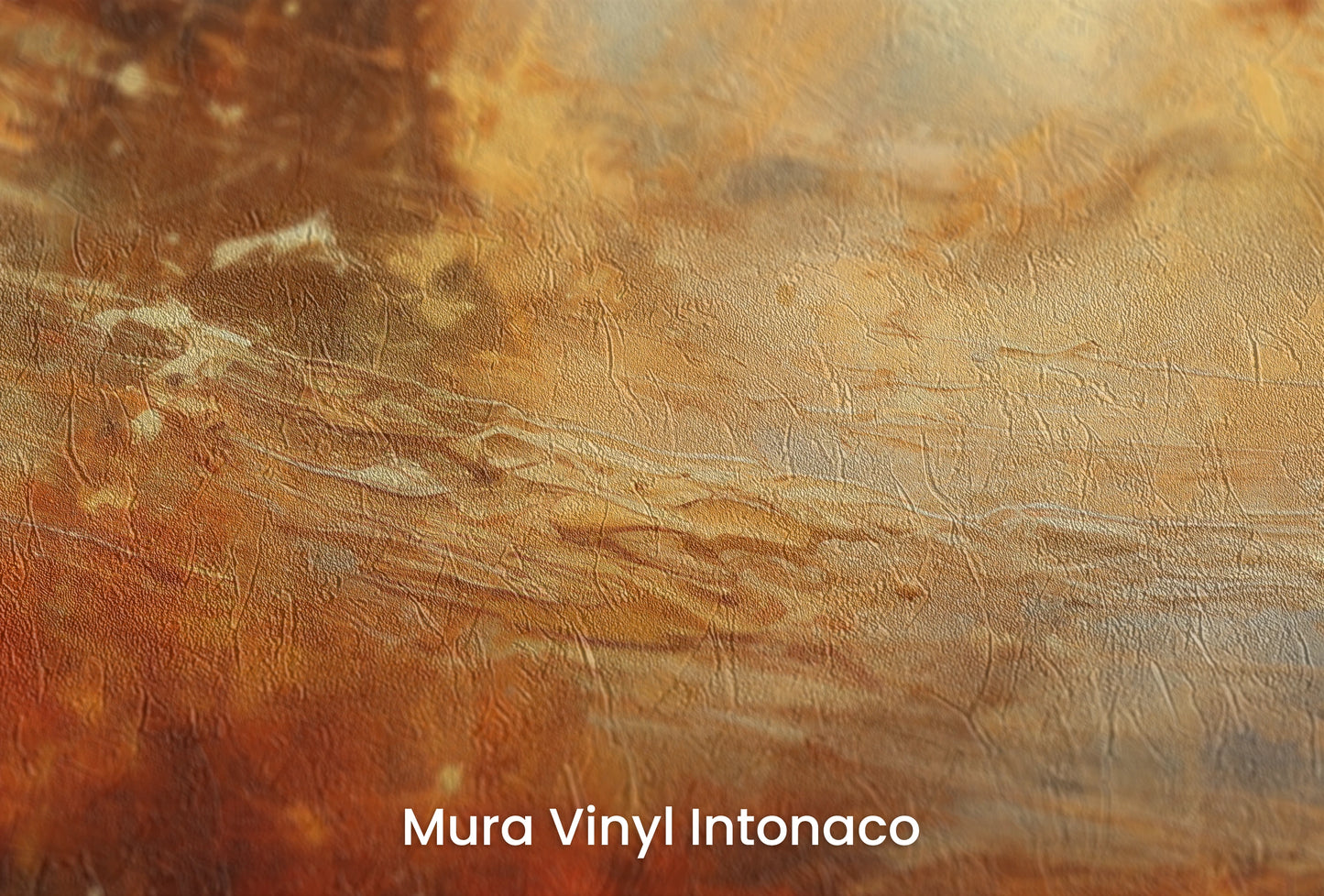 Zbliżenie na artystyczną fototapetę o nazwie Saturn's Embrace na podłożu Mura Vinyl Intonaco - struktura tartego tynku.