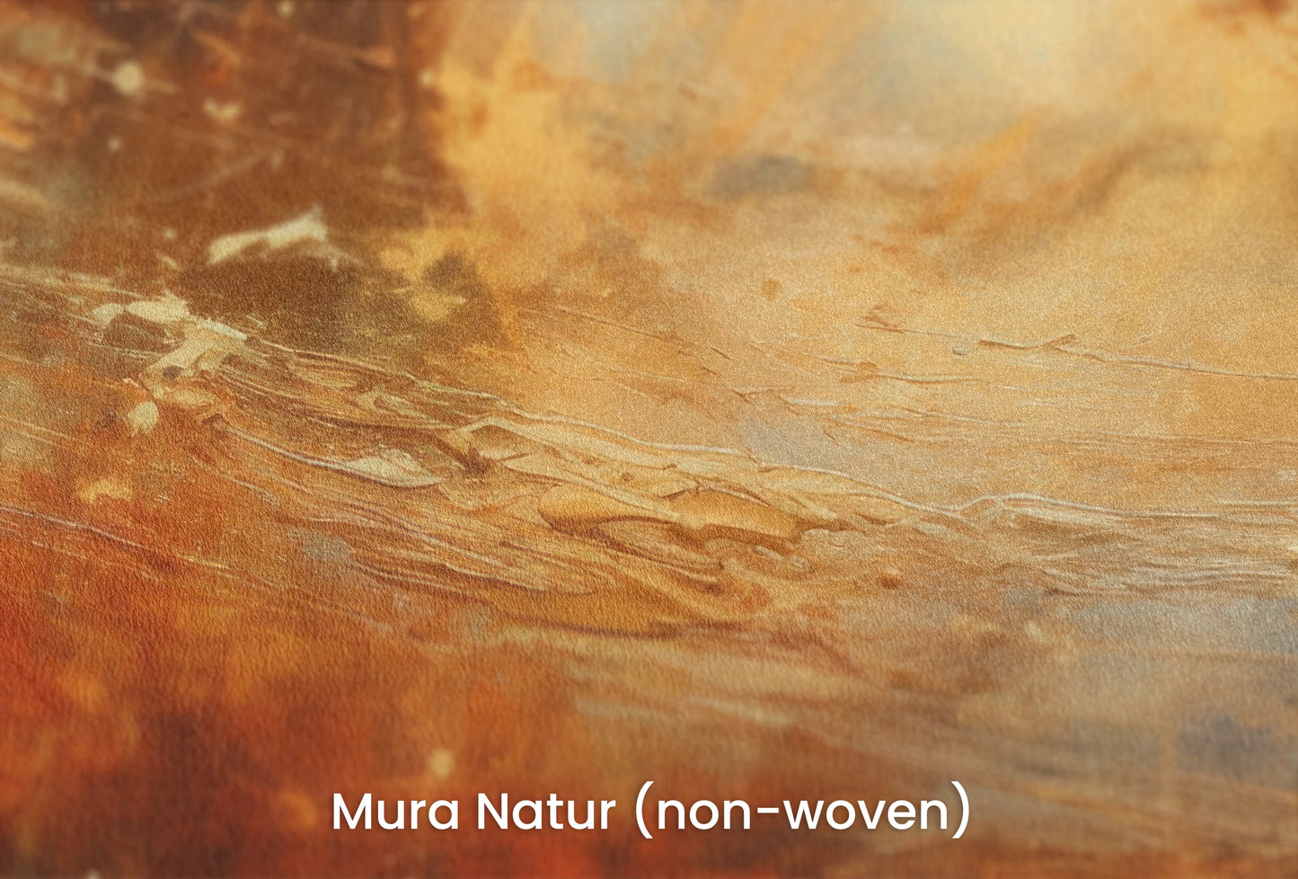 Zbliżenie na artystyczną fototapetę o nazwie Saturn's Embrace na podłożu Mura Natur (non-woven) - naturalne i ekologiczne podłoże.
