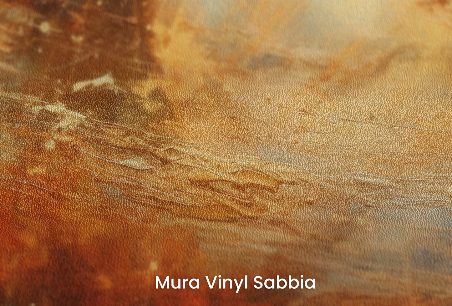 Zbliżenie na artystyczną fototapetę o nazwie Saturn's Embrace na podłożu Mura Vinyl Sabbia struktura grubego ziarna piasku.