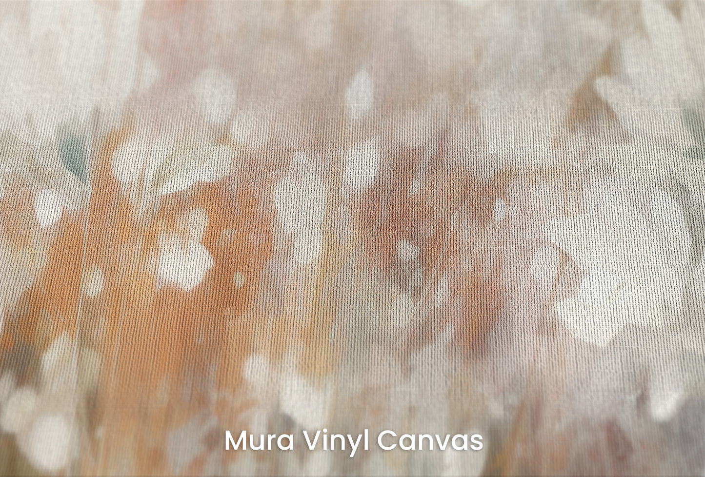 Zbliżenie na artystyczną fototapetę o nazwie Soft Petal Dance na podłożu Mura Vinyl Canvas - faktura naturalnego płótna.
