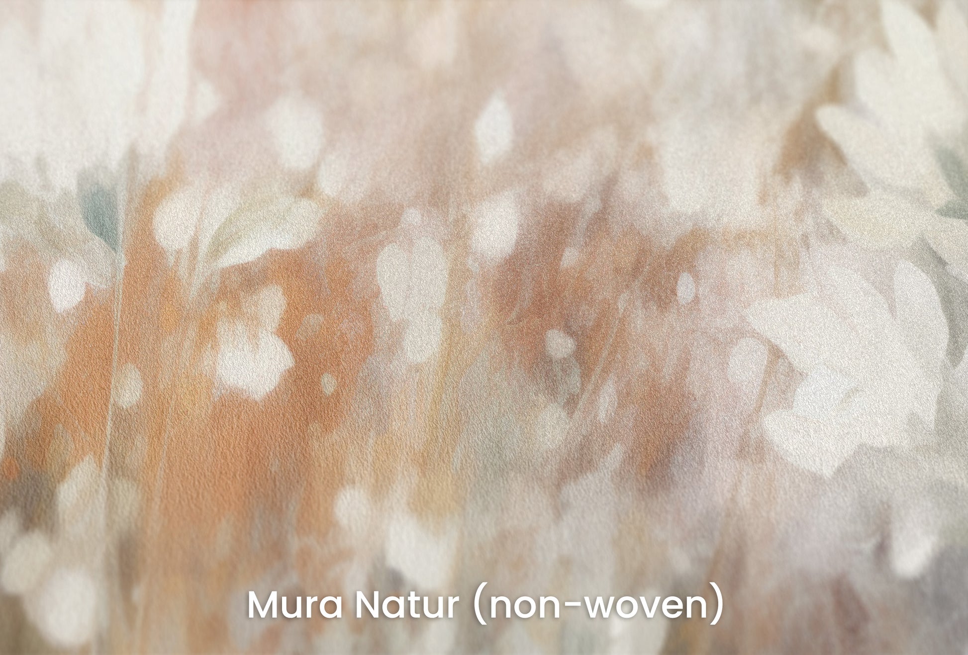 Zbliżenie na artystyczną fototapetę o nazwie Soft Petal Dance na podłożu Mura Natur (non-woven) - naturalne i ekologiczne podłoże.