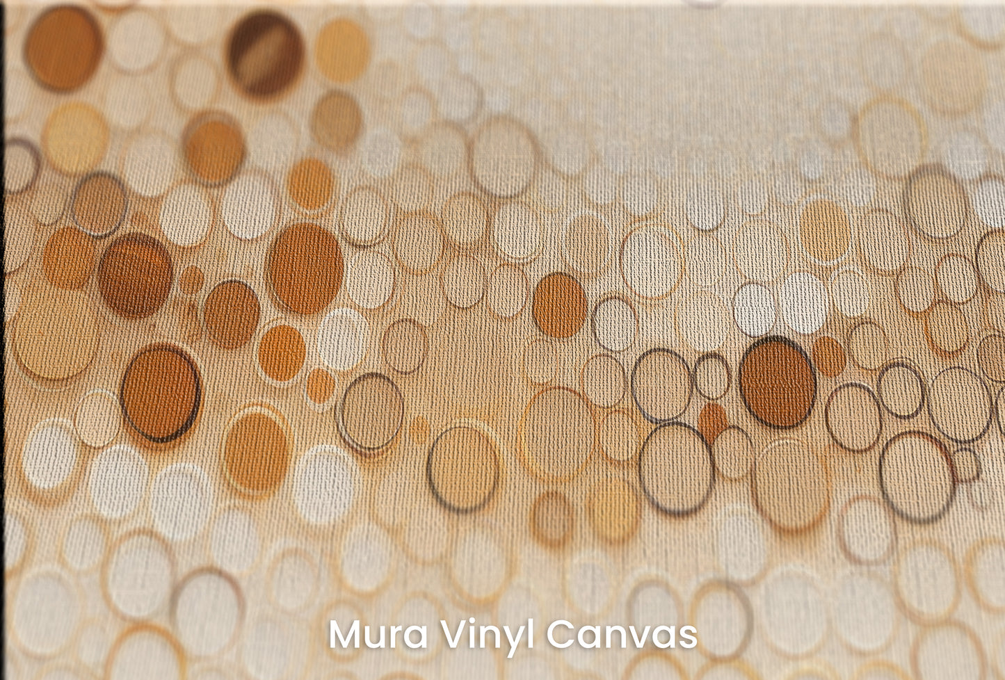 Zbliżenie na artystyczną fototapetę o nazwie AUTUMNAL BUBBLE WAVE na podłożu Mura Vinyl Canvas - faktura naturalnego płótna.