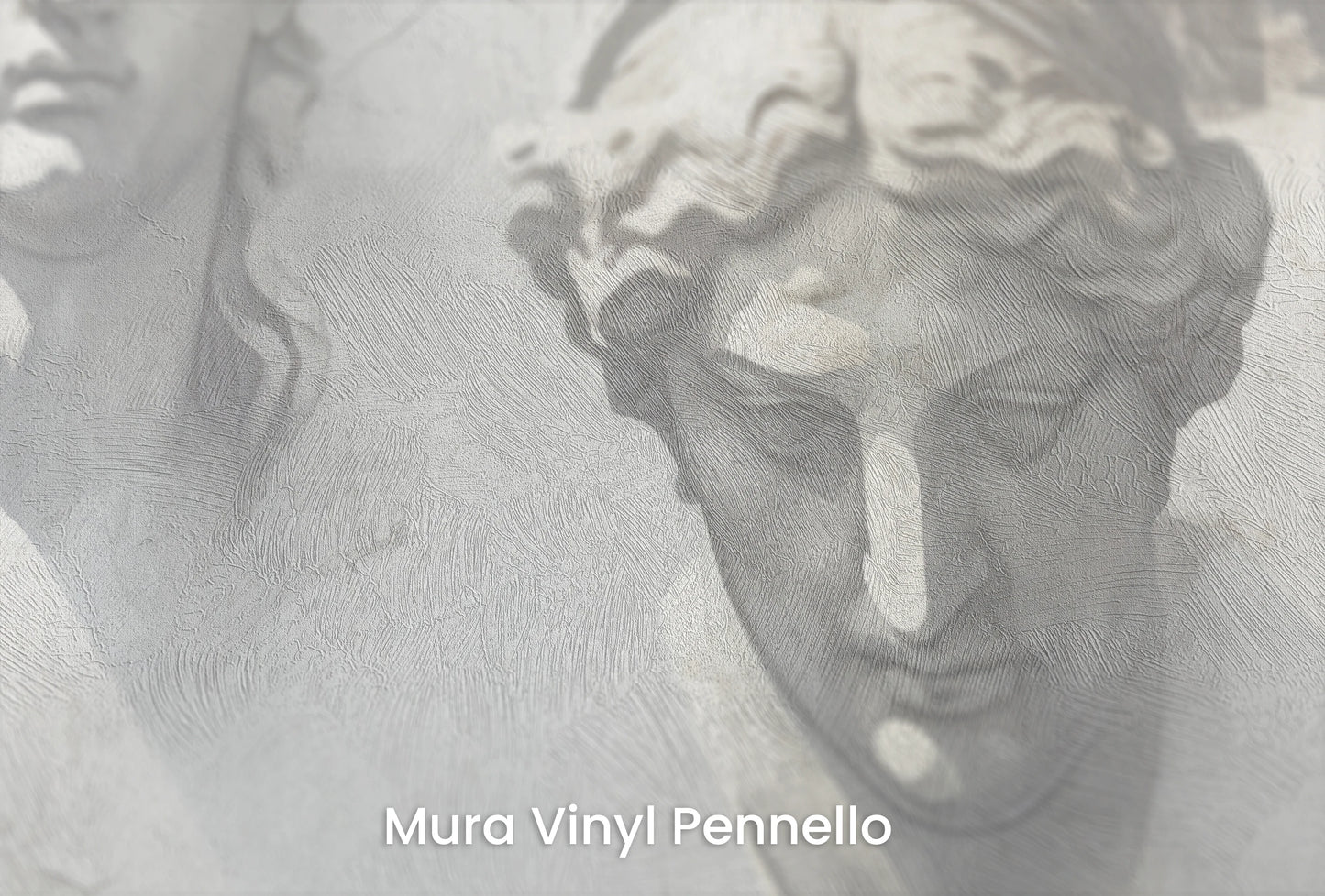 Zbliżenie na artystyczną fototapetę o nazwie The Muses' Grace na podłożu Mura Vinyl Pennello - faktura pociągnięć pędzla malarskiego.