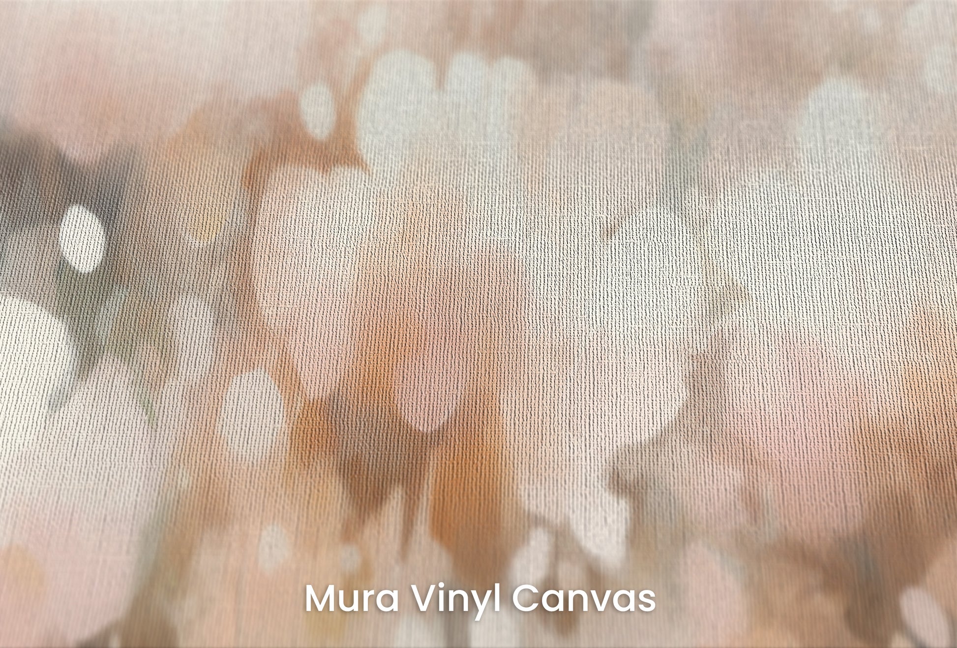 Zbliżenie na artystyczną fototapetę o nazwie Pastel Petal Dream na podłożu Mura Vinyl Canvas - faktura naturalnego płótna.