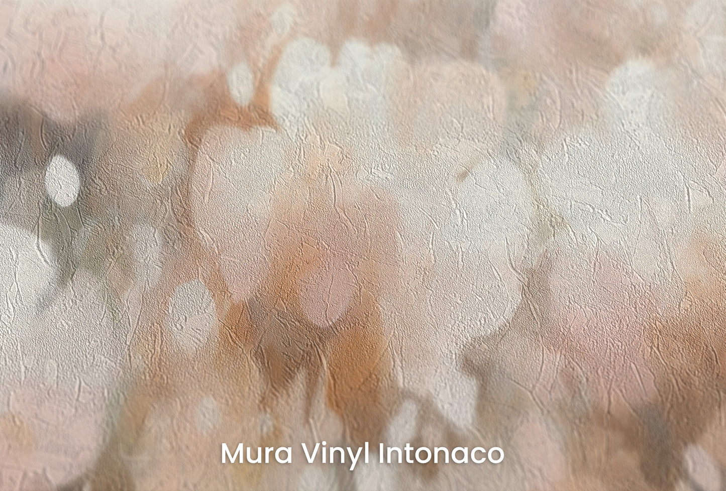 Zbliżenie na artystyczną fototapetę o nazwie Pastel Petal Dream na podłożu Mura Vinyl Intonaco - struktura tartego tynku.