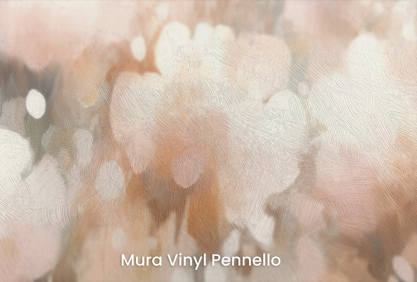 Zbliżenie na artystyczną fototapetę o nazwie Pastel Petal Dream na podłożu Mura Vinyl Pennello - faktura pociągnięć pędzla malarskiego.