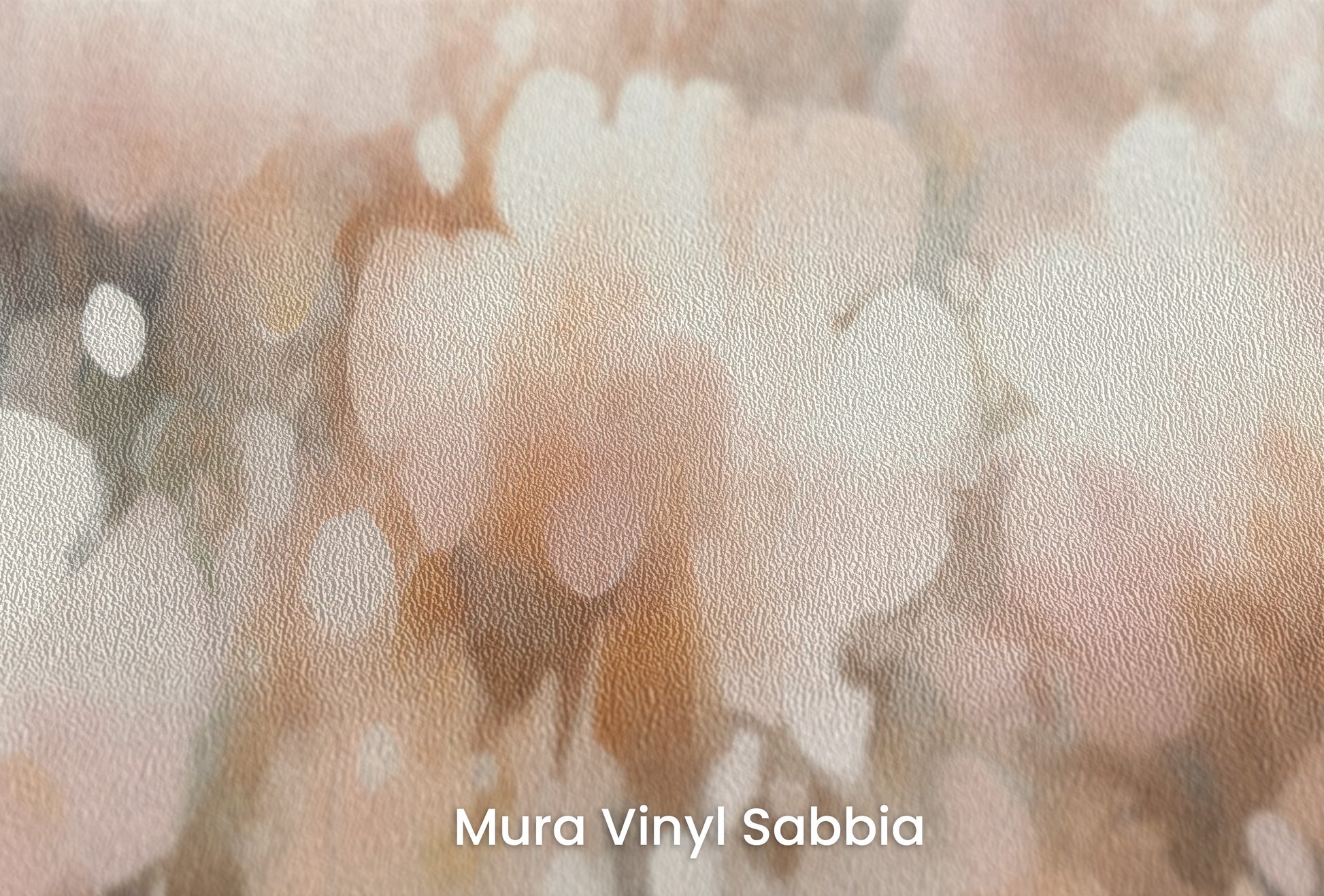 Zbliżenie na artystyczną fototapetę o nazwie Pastel Petal Dream na podłożu Mura Vinyl Sabbia struktura grubego ziarna piasku.