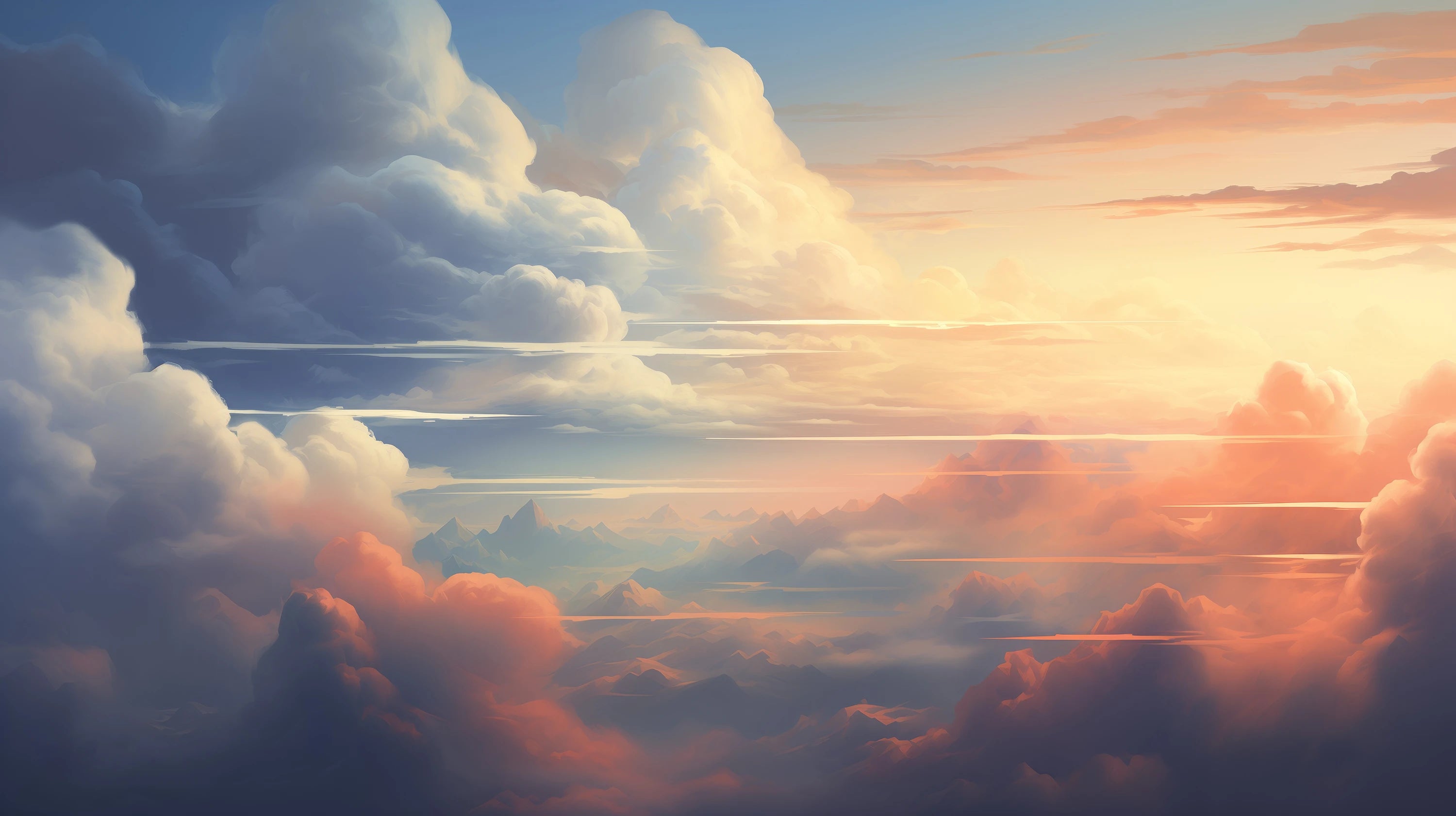 Podgląd wzoru: Prezentacja całego wzoru fototapety o nazwie Serene Altitudes