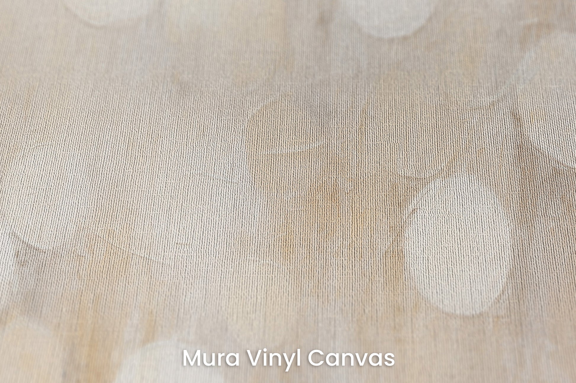 Zbliżenie na artystyczną fototapetę o nazwie LUMINOUS CIRCLE CASCADE na podłożu Mura Vinyl Canvas - faktura naturalnego płótna.
