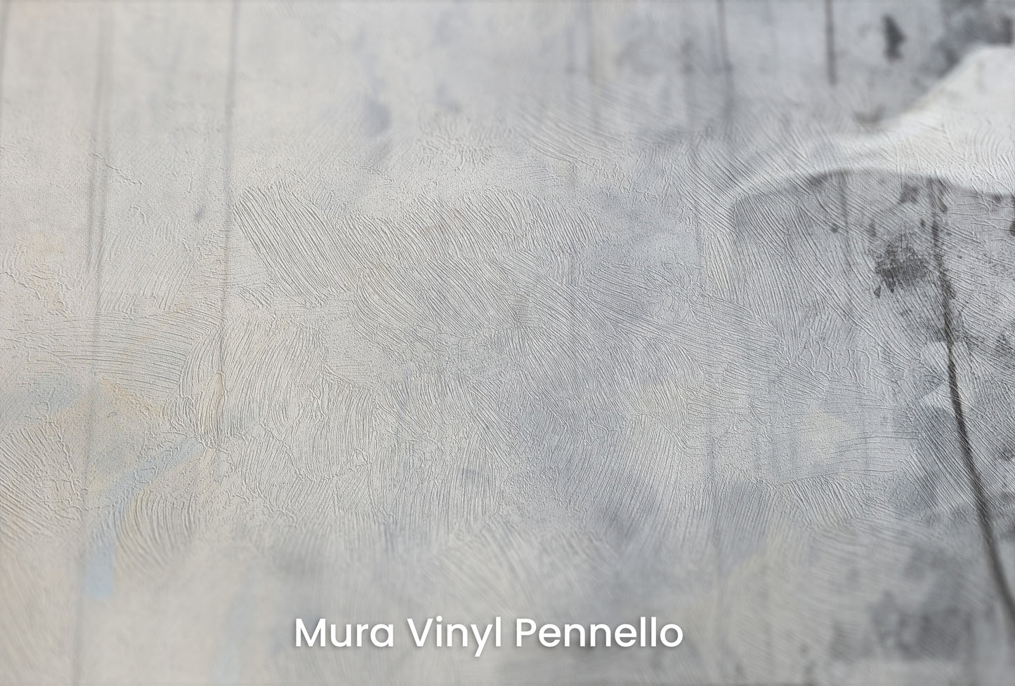 Zbliżenie na artystyczną fototapetę o nazwie SOFTLY SPEAKING SILHOUETTES na podłożu Mura Vinyl Pennello - faktura pociągnięć pędzla malarskiego.