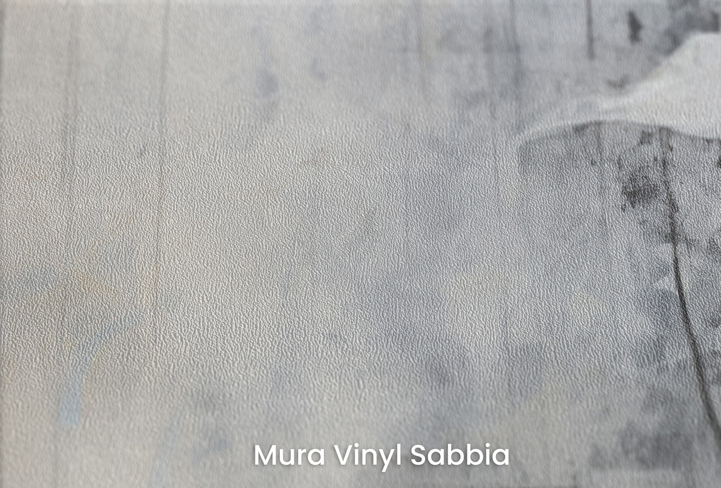 Zbliżenie na artystyczną fototapetę o nazwie SOFTLY SPEAKING SILHOUETTES na podłożu Mura Vinyl Sabbia struktura grubego ziarna piasku.