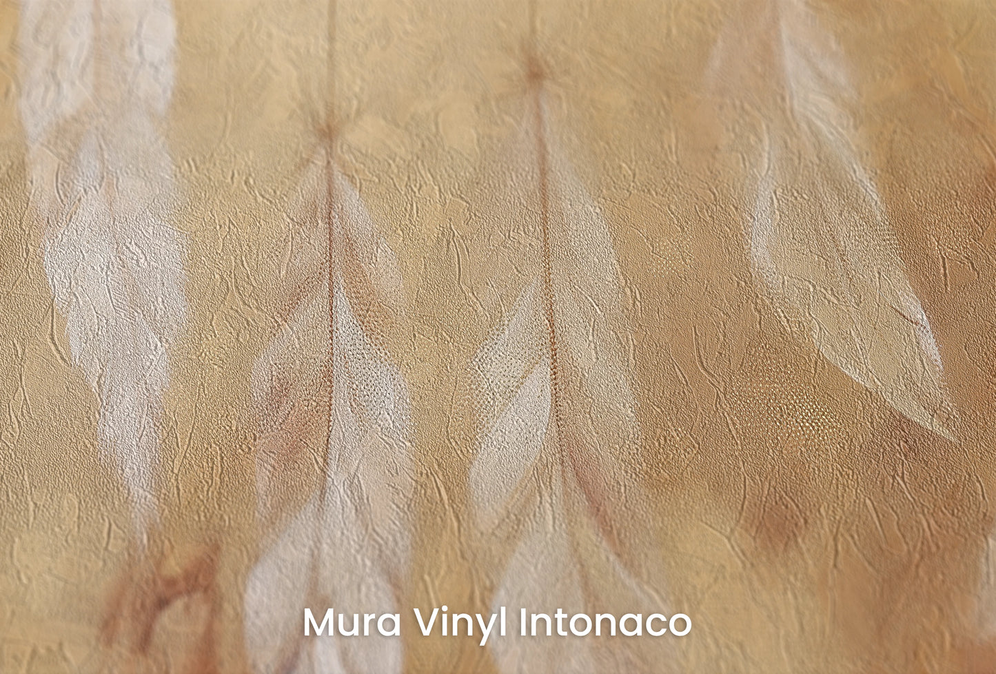 Zbliżenie na artystyczną fototapetę o nazwie Subtle Elegance na podłożu Mura Vinyl Intonaco - struktura tartego tynku.