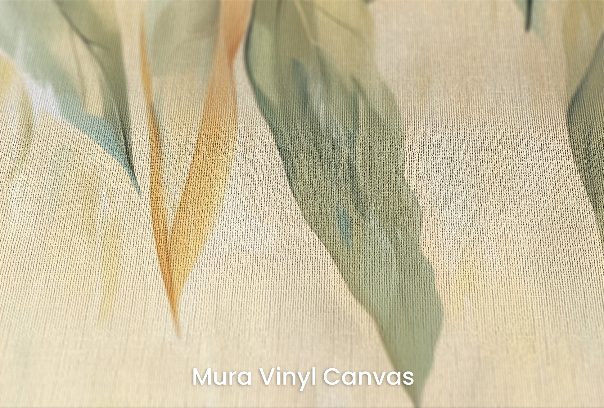 Zbliżenie na artystyczną fototapetę o nazwie Whimsical Fall na podłożu Mura Vinyl Canvas - faktura naturalnego płótna.